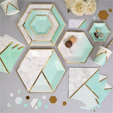 Marble Gilt Tableware